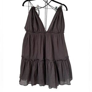 Mango, Women's Open back flared dress - Black. Size: 8. NWT